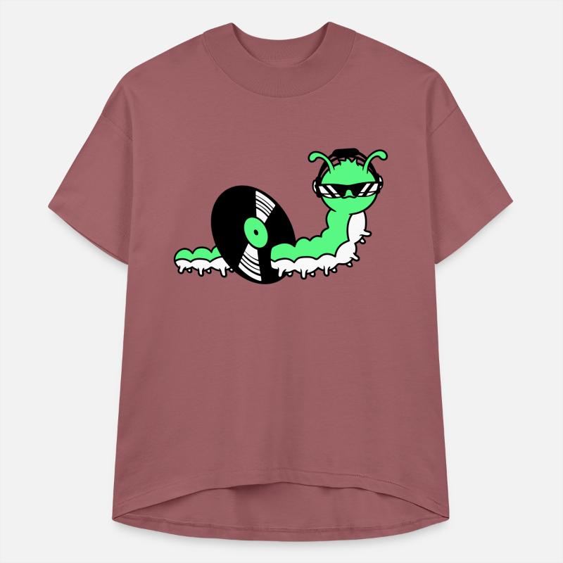 Cool DJ Caterpillar Eats Music Record Vinyl Plate