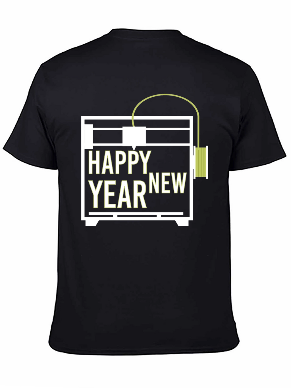 Happy New Year T-Shirt - 3D Printer Design