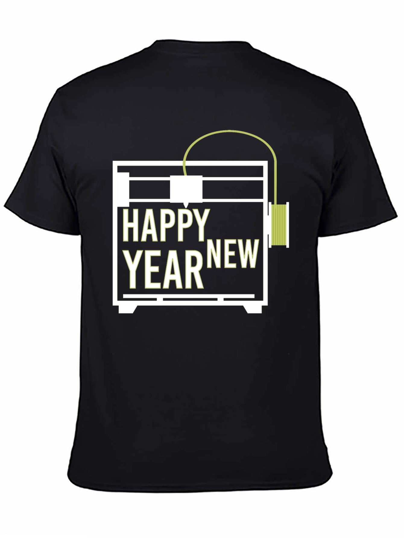 Happy New Year T-Shirt - 3D Printer Design