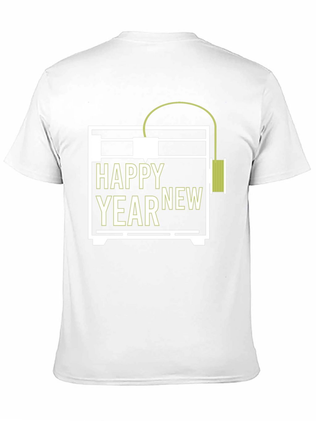 Happy New Year T-Shirt - 3D Printer Design