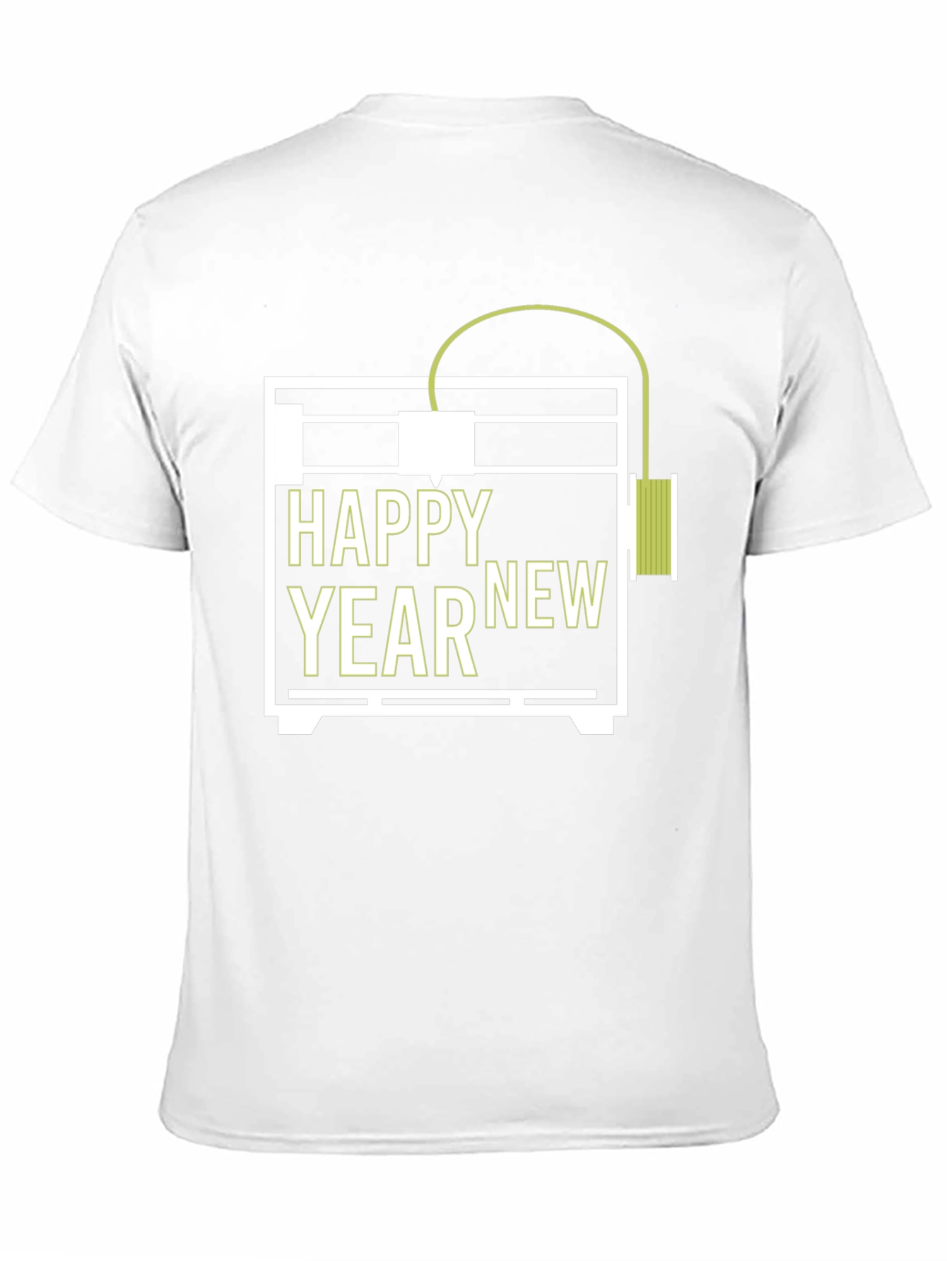 Happy New Year T-Shirt - 3D Printer Design