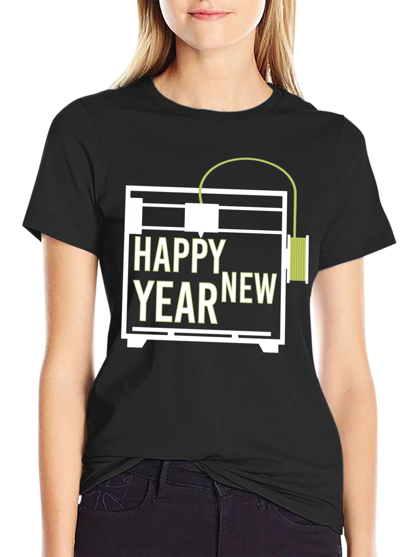 Happy New Year T-Shirt - 3D Printer Design
