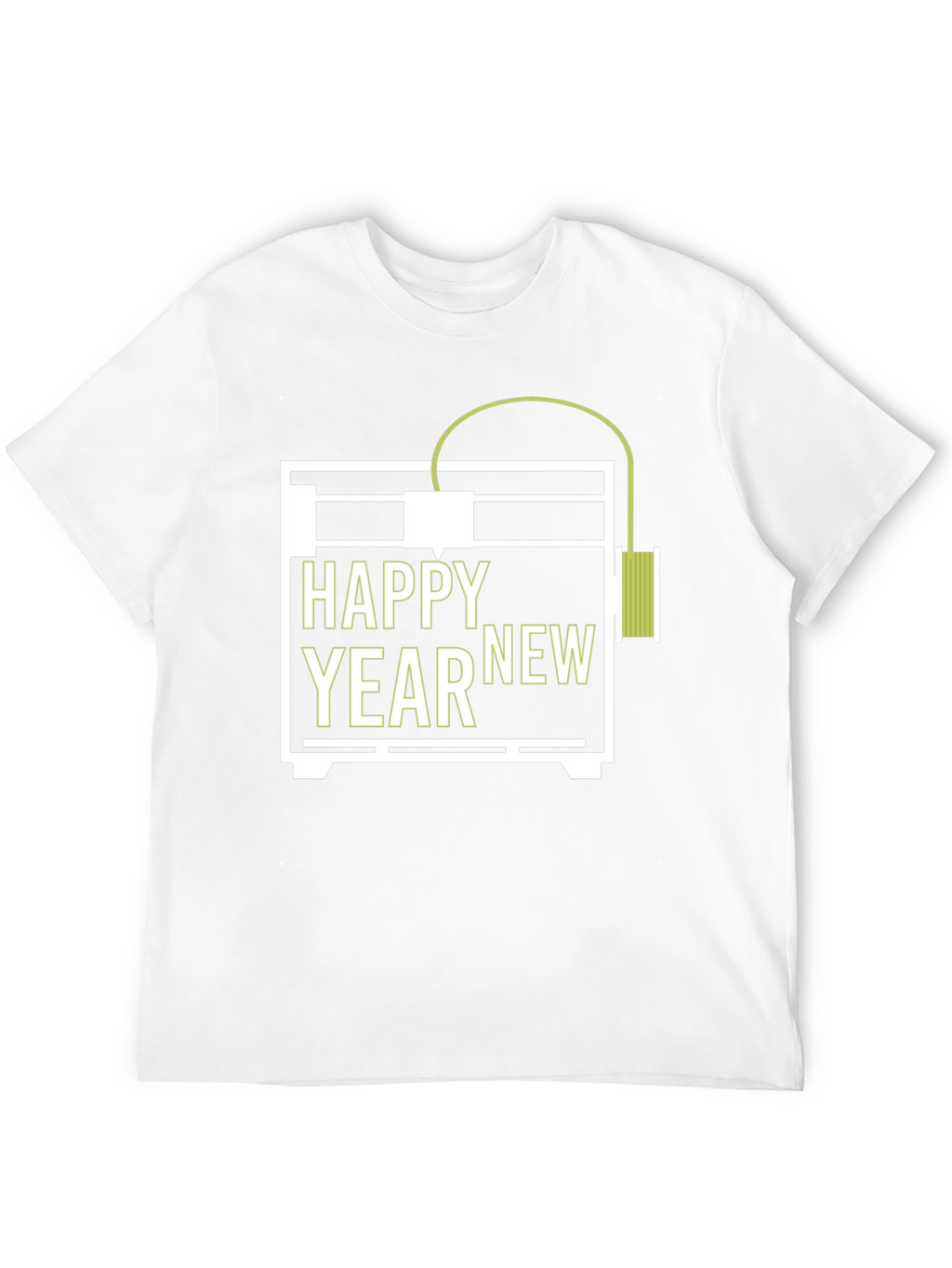 Happy New Year T-Shirt - 3D Printer Design