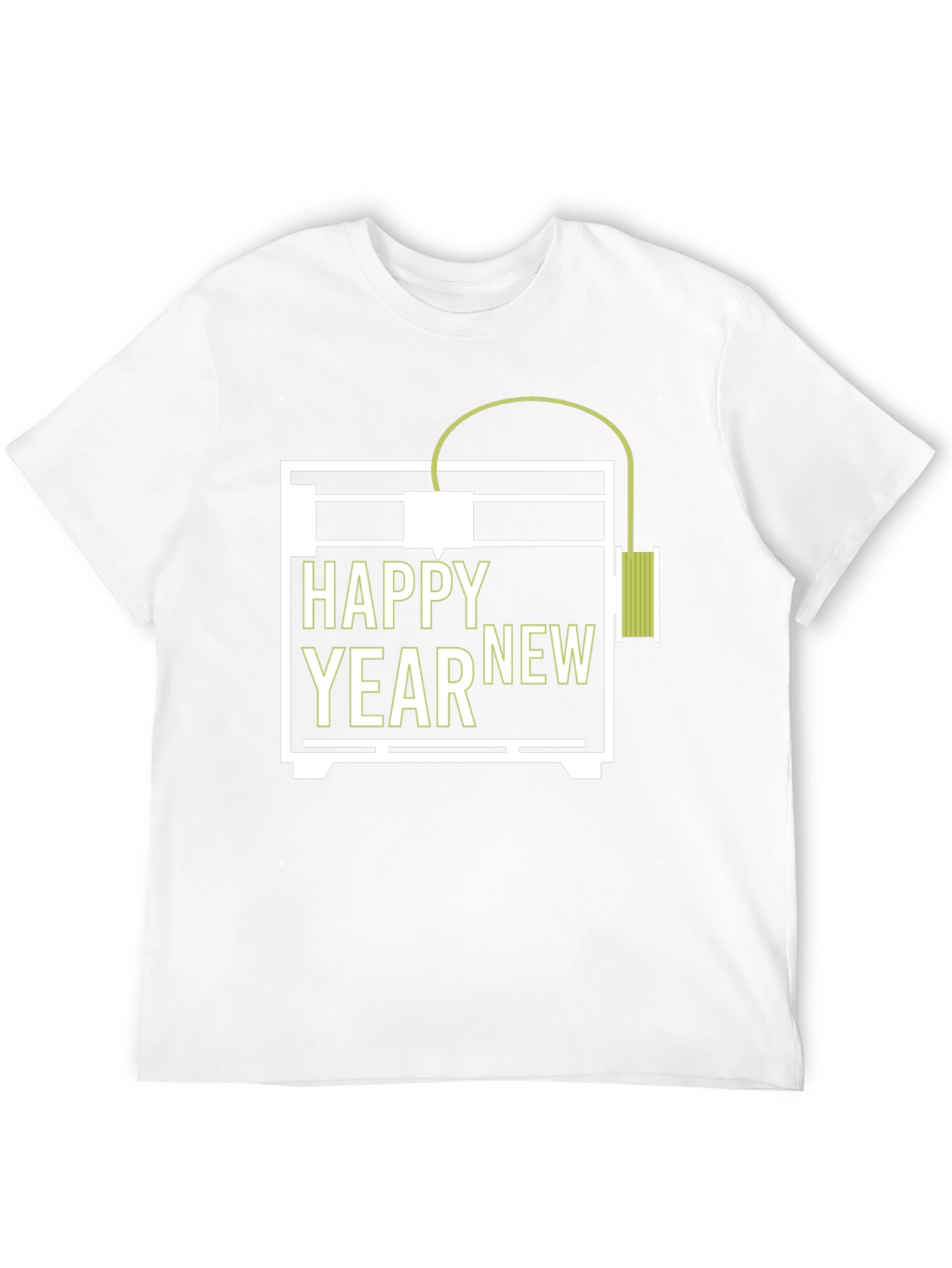 Happy New Year T-Shirt - 3D Printer Design