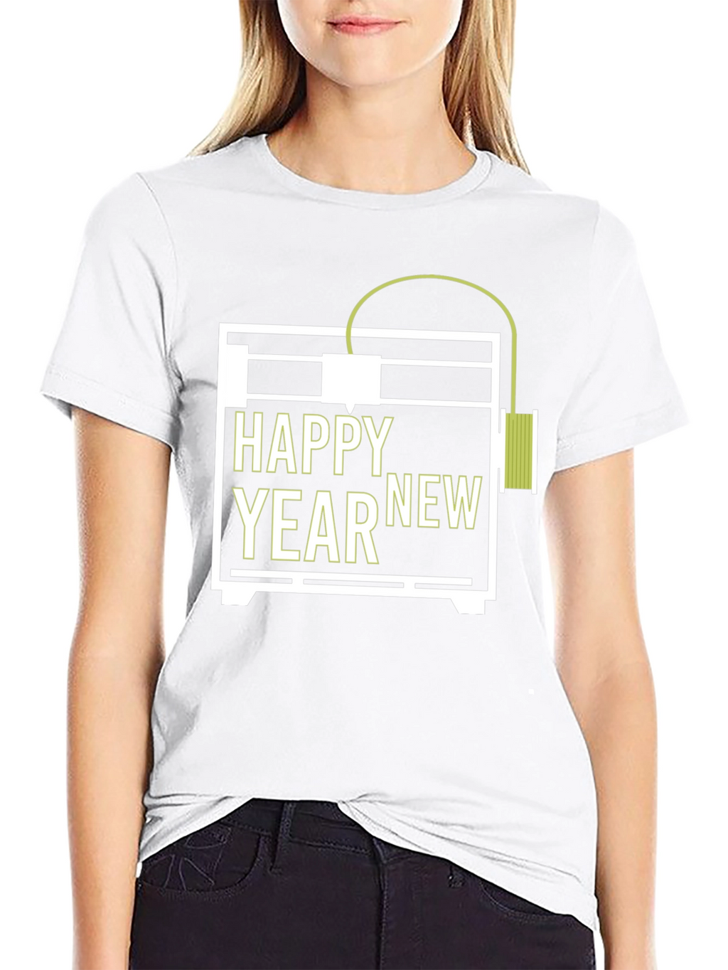 Happy New Year T-Shirt - 3D Printer Design