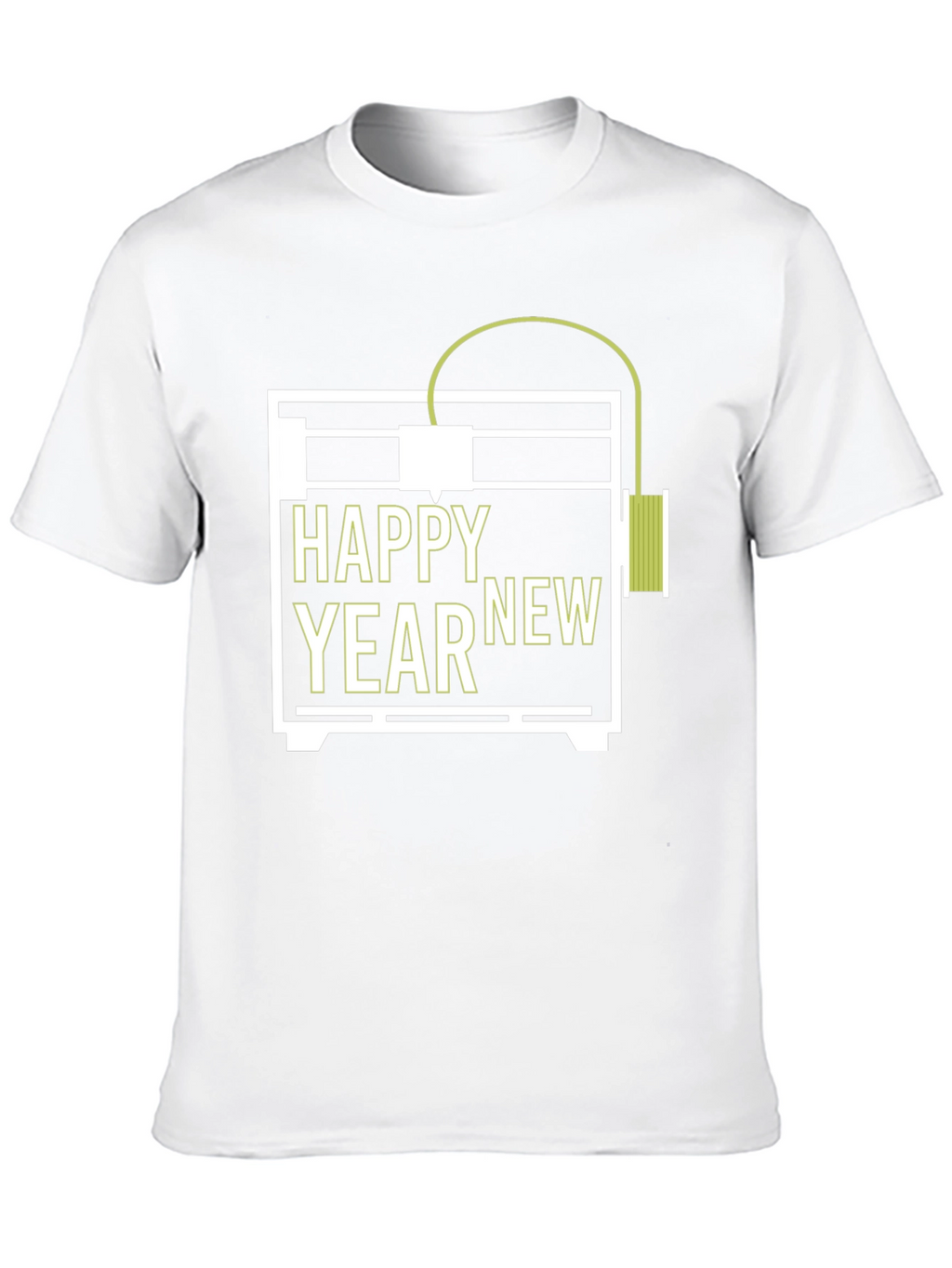 Happy New Year T-Shirt - 3D Printer Design