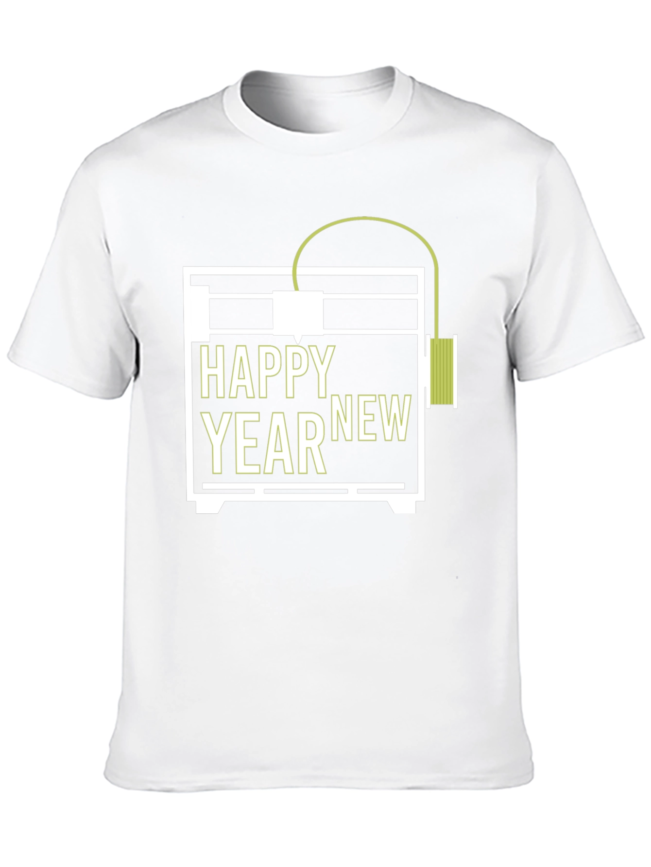 Happy New Year T-Shirt - 3D Printer Design