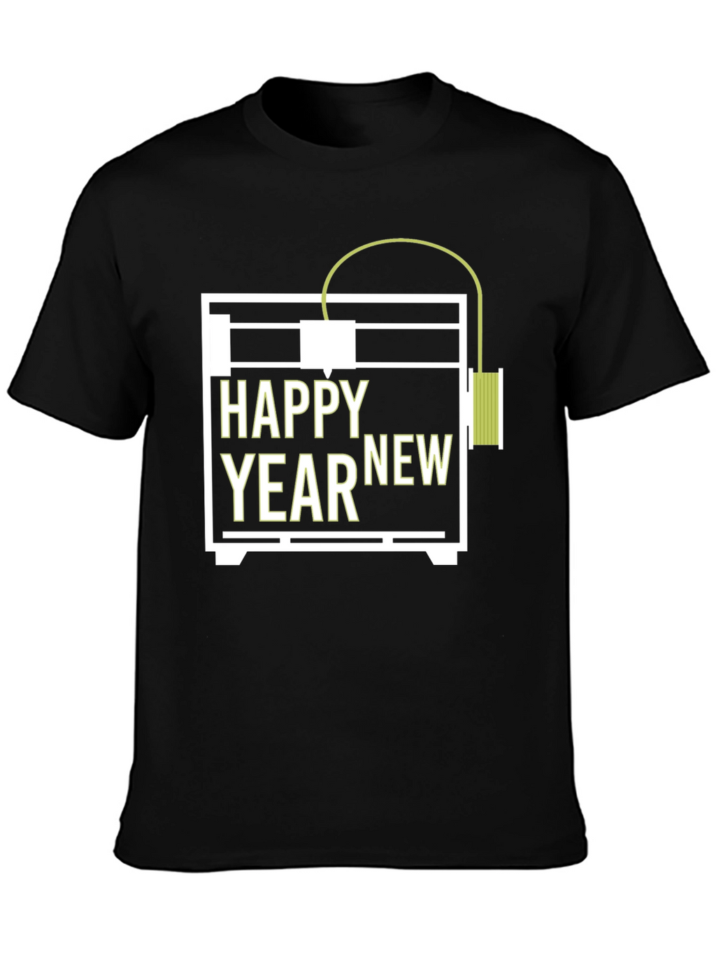 Happy New Year T-Shirt - 3D Printer Design