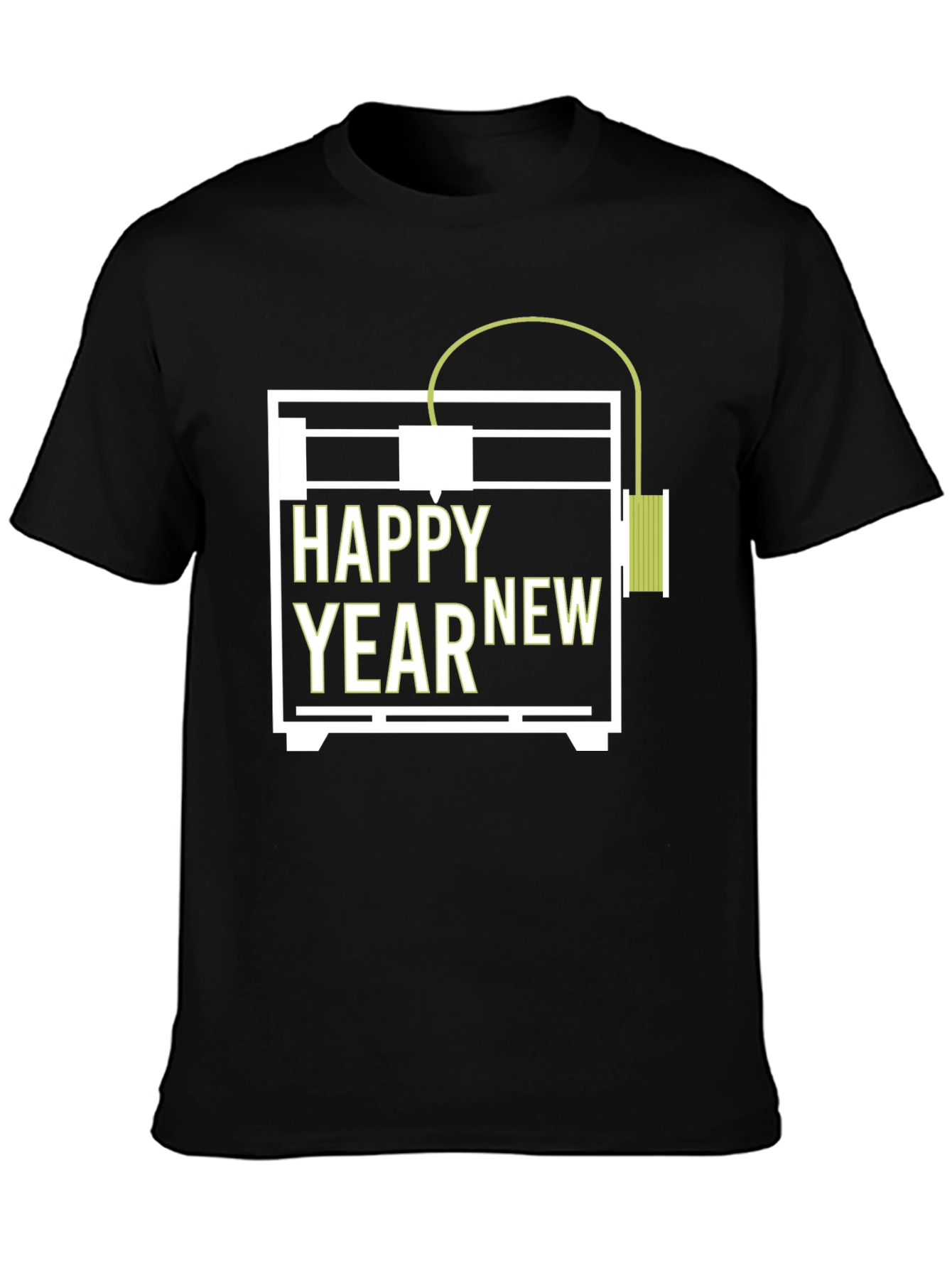 Happy New Year T-Shirt - 3D Printer Design