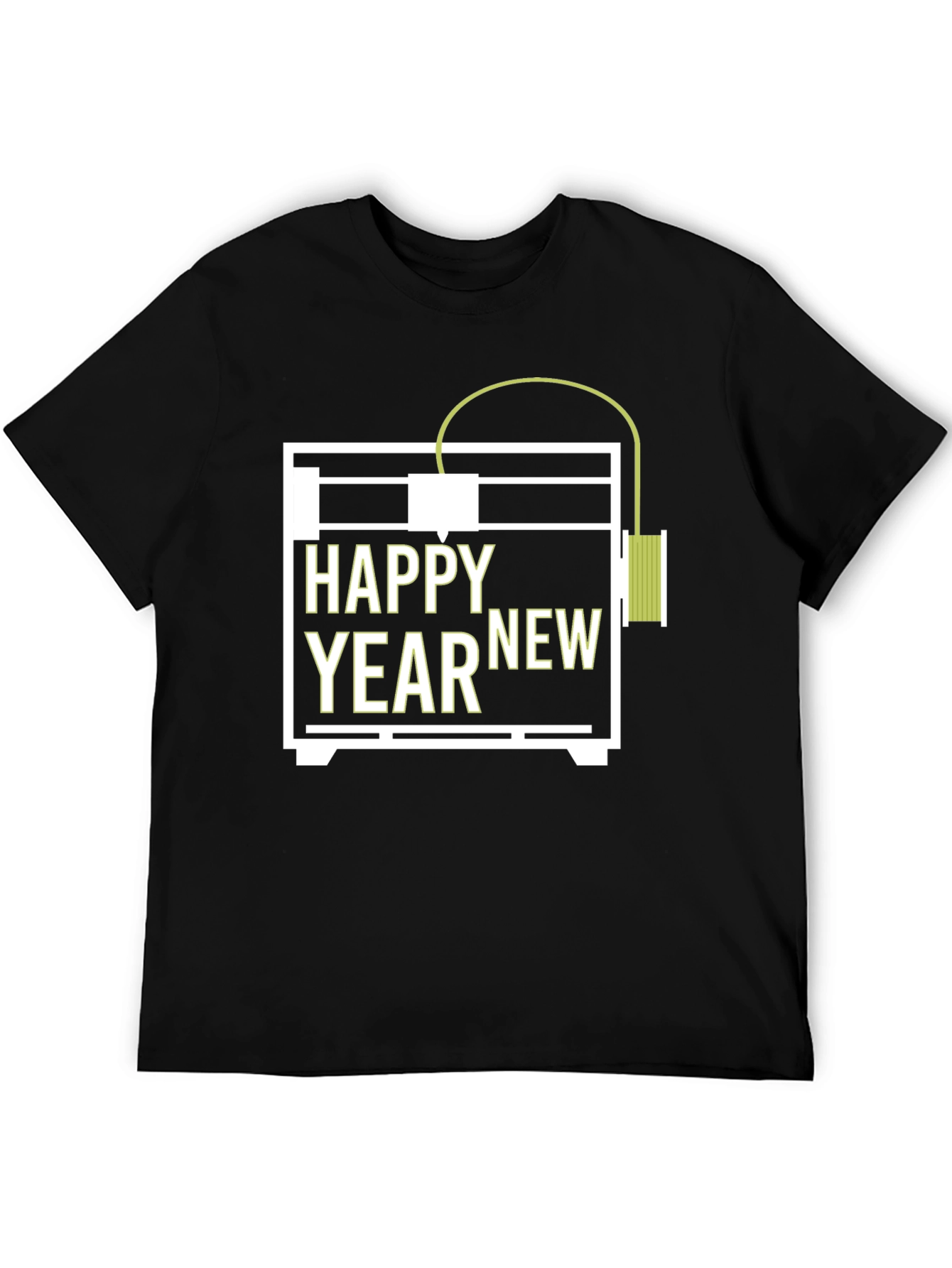 Happy New Year T-Shirt - 3D Printer Design