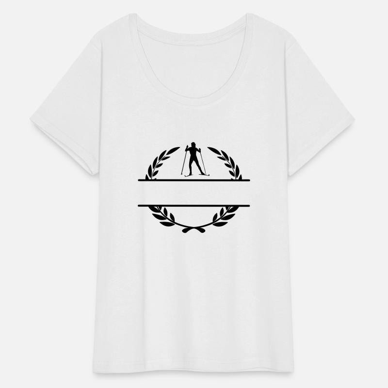 Cross-country skiing in a laurel wreath shadow ima