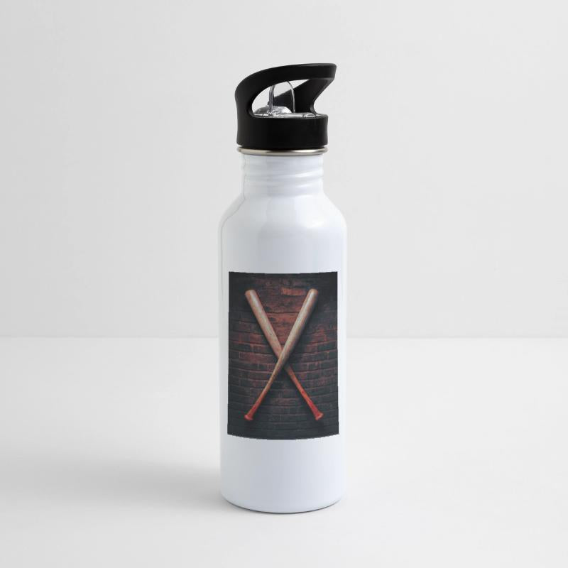 Crossed Bats on Brick Wall