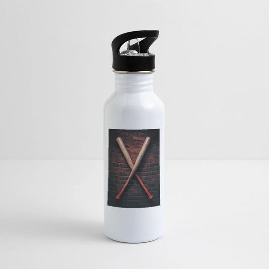 Crossed Bats on Brick Wall