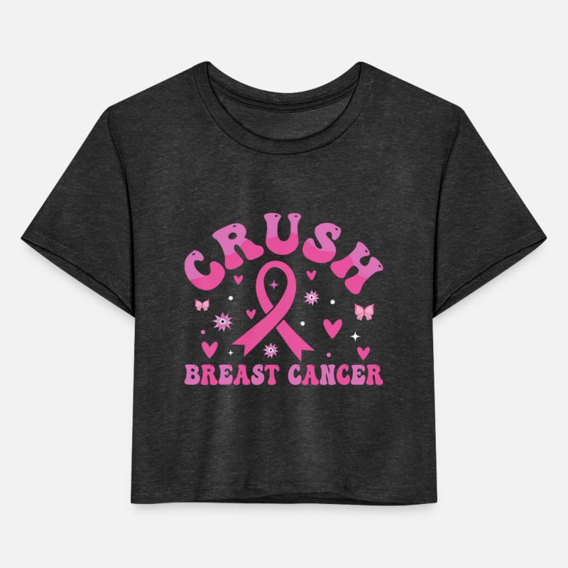 Crush Breast Cancer Awareness Bling Pink Ribbon