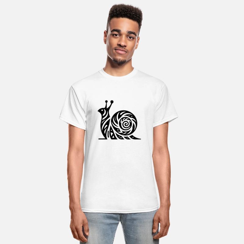 Curious Snail With House In Tattoo Style