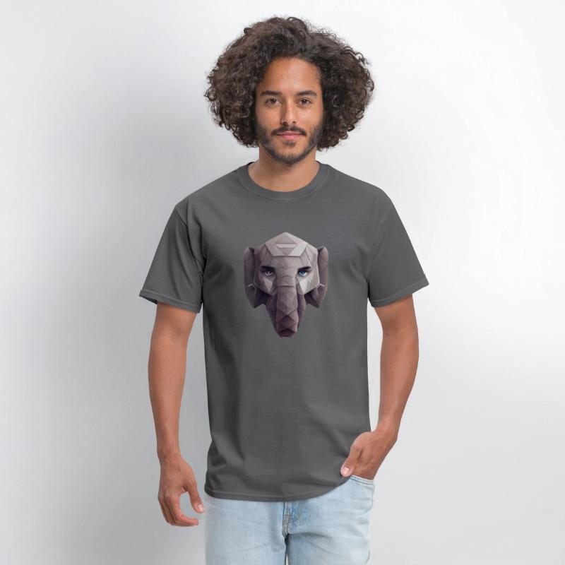 Cute Elephant Head Polygon