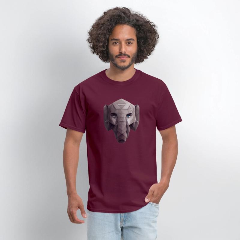 Cute Elephant Head Polygon