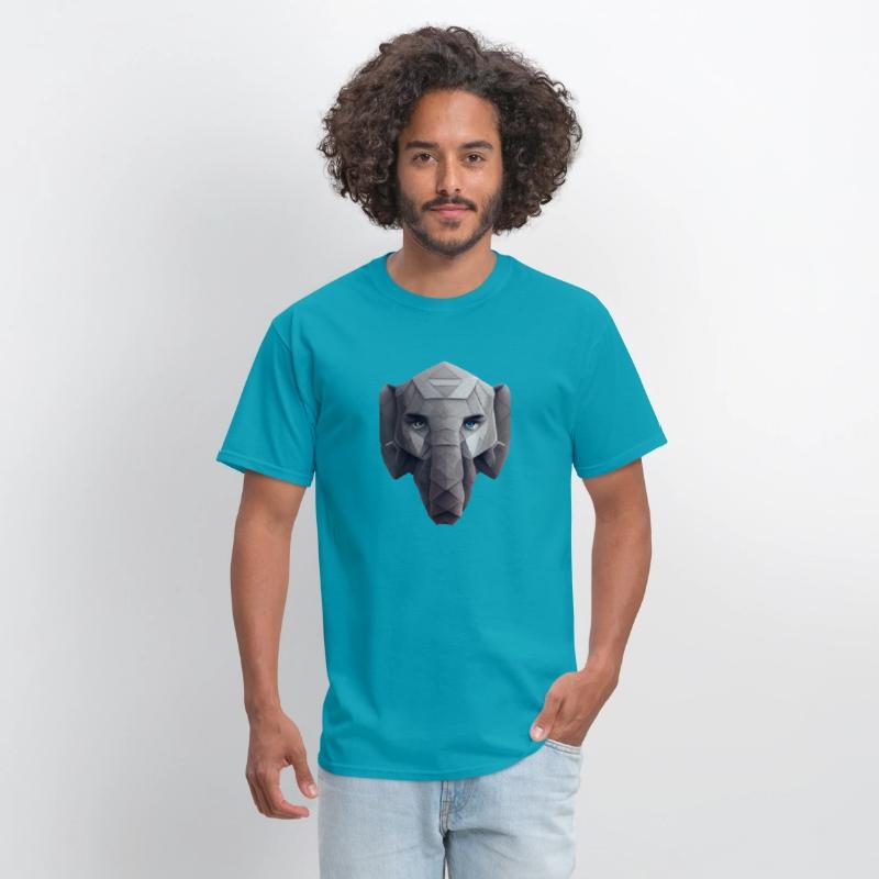 Cute Elephant Head Polygon