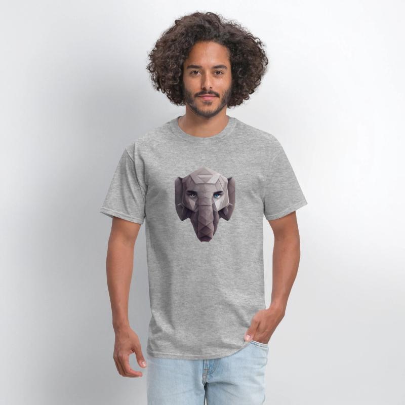 Cute Elephant Head Polygon