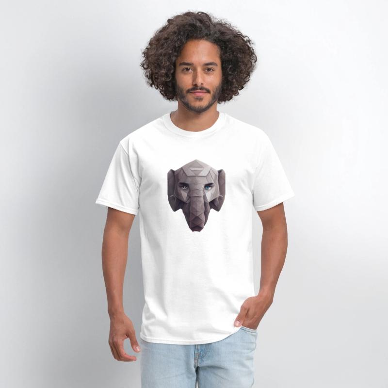 Cute Elephant Head Polygon