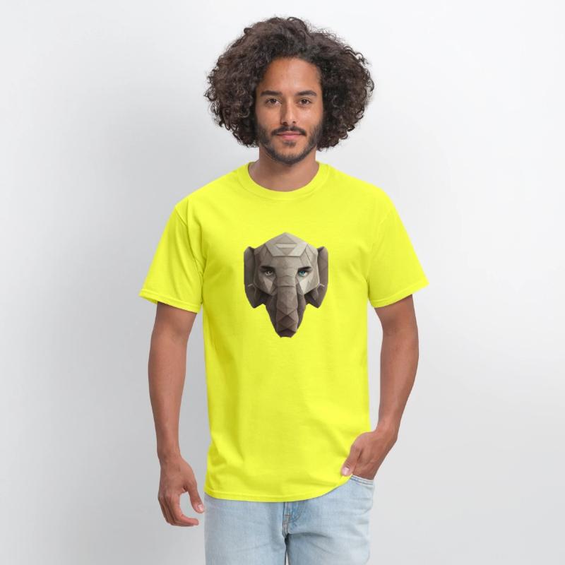 Cute Elephant Head Polygon