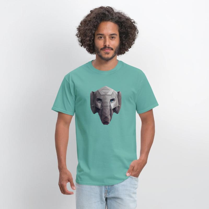 Cute Elephant Head Polygon