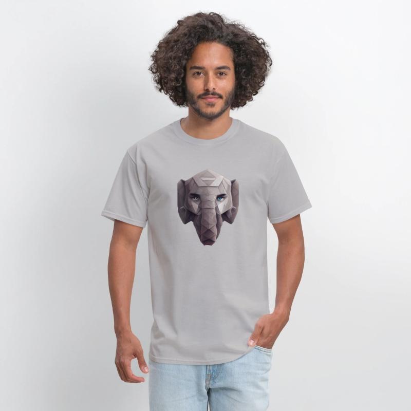 Cute Elephant Head Polygon