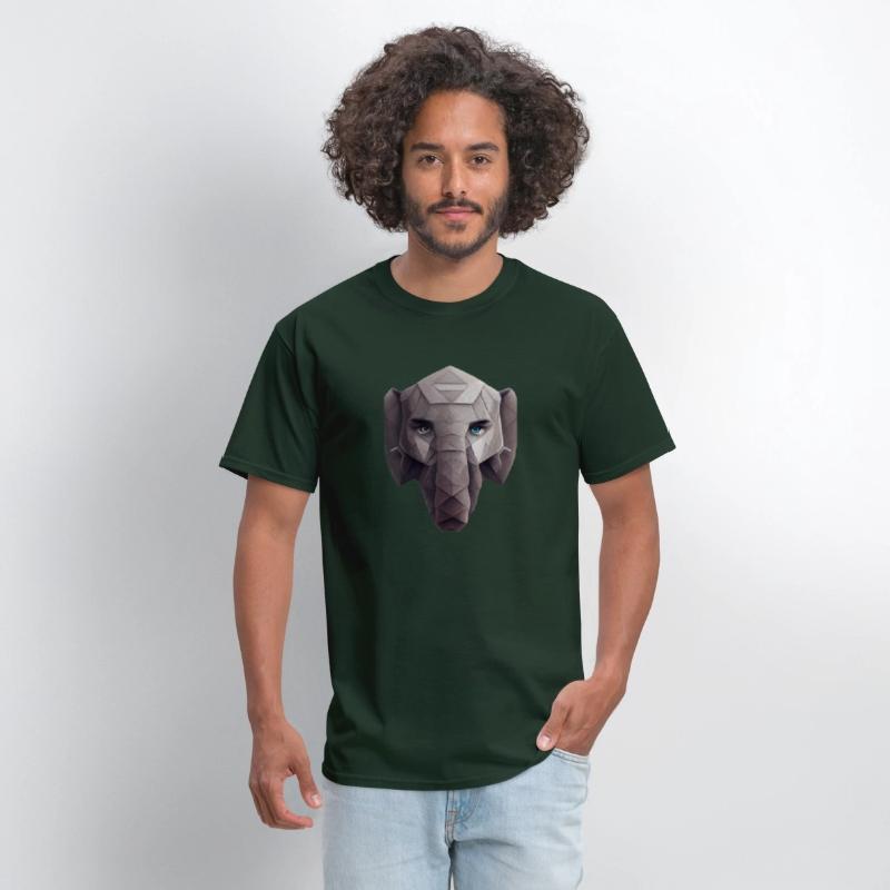 Cute Elephant Head Polygon