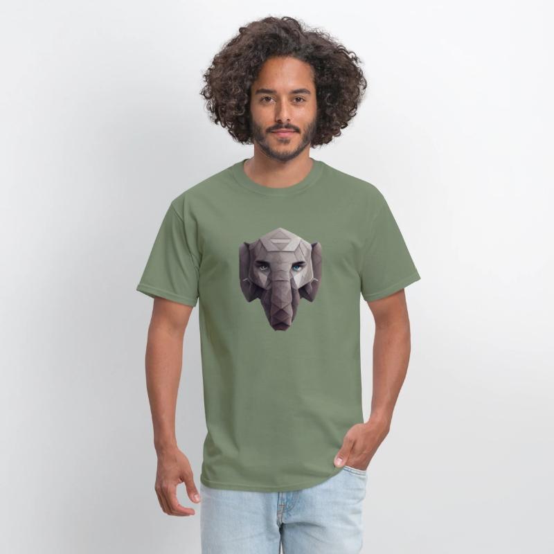 Cute Elephant Head Polygon