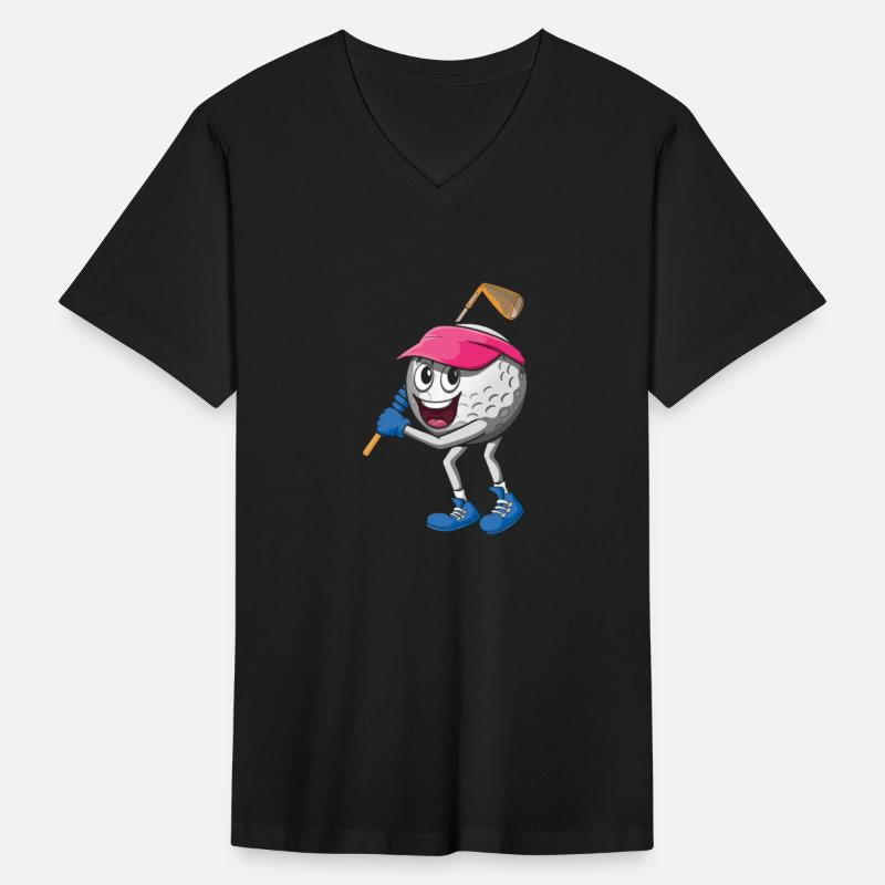 Cute Golf Ball Swinging Golf Club Golfer Golf