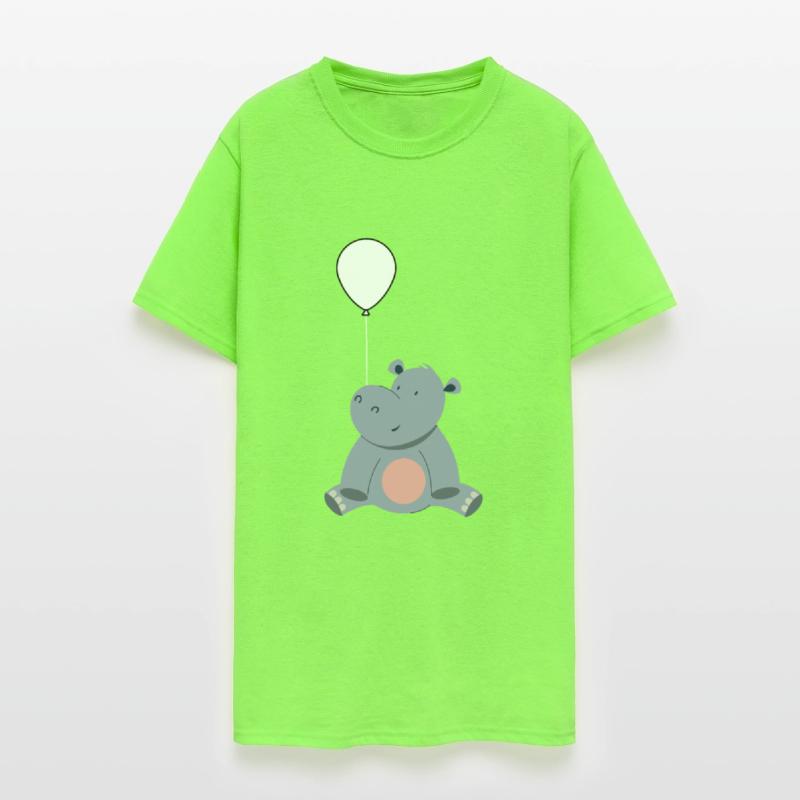 Cute Hippo With Balloon