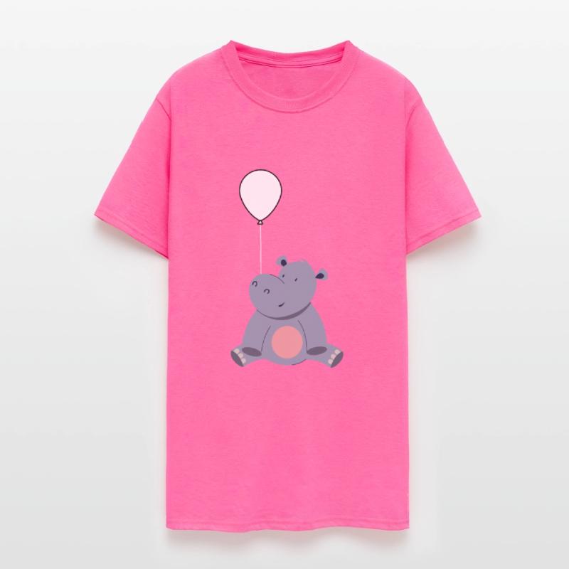 Cute Hippo With Balloon