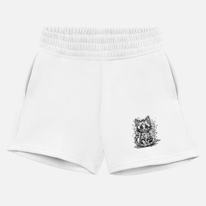 Cute Little Cat In Graffiti Style