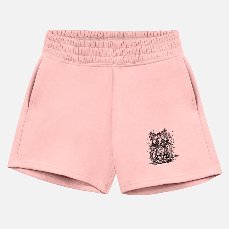 Cute Little Cat In Graffiti Style