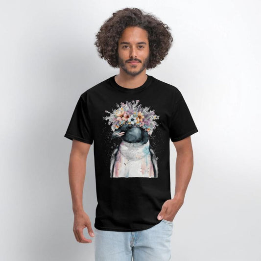 Cute Penguin Seabird Flower Crown Floral Birds