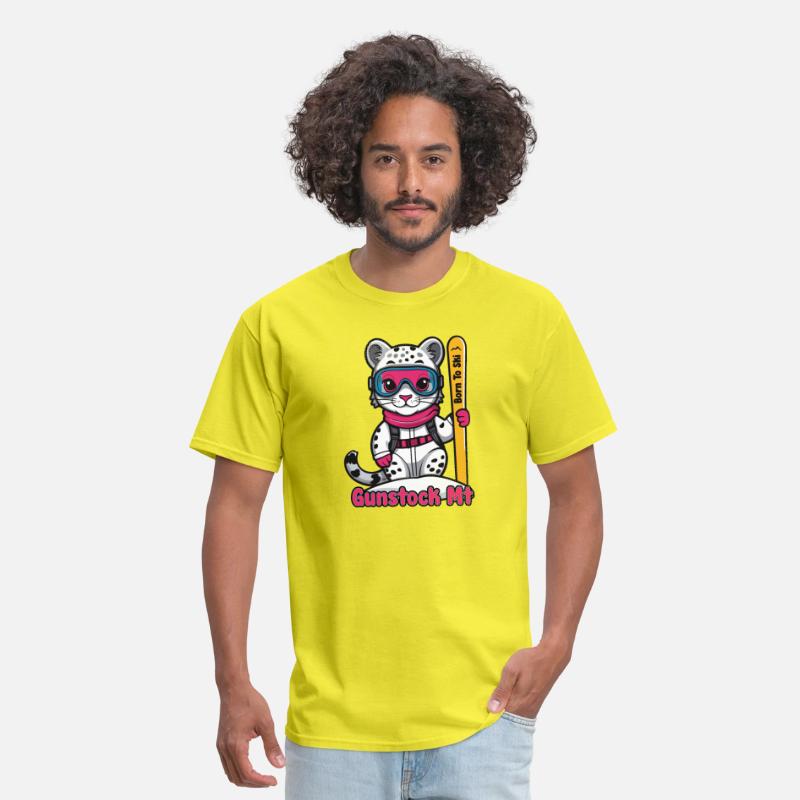 Cute Snow Leopard Skiing Gunstock Mountain