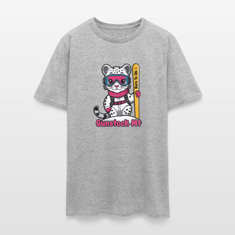 Cute Snow Leopard Skiing Gunstock Mountain