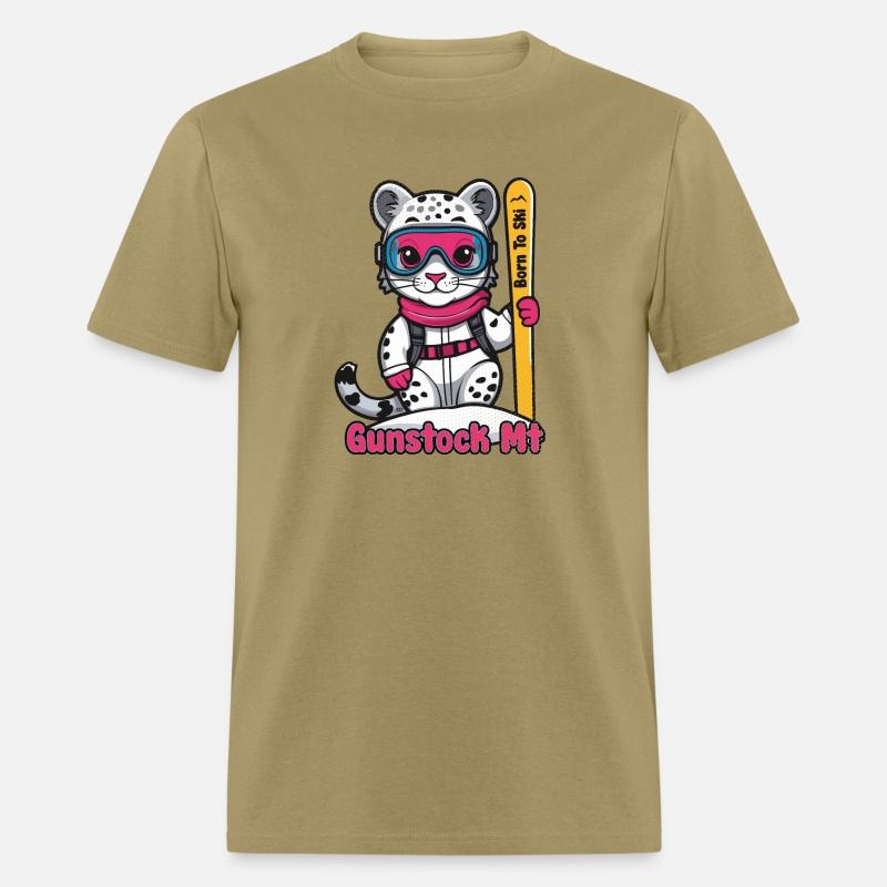 Cute Snow Leopard Skiing Gunstock Mountain