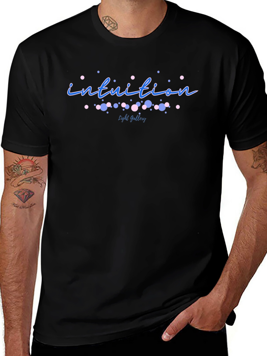 Intuition Graphic Tee - Black Cotton T-Shirt