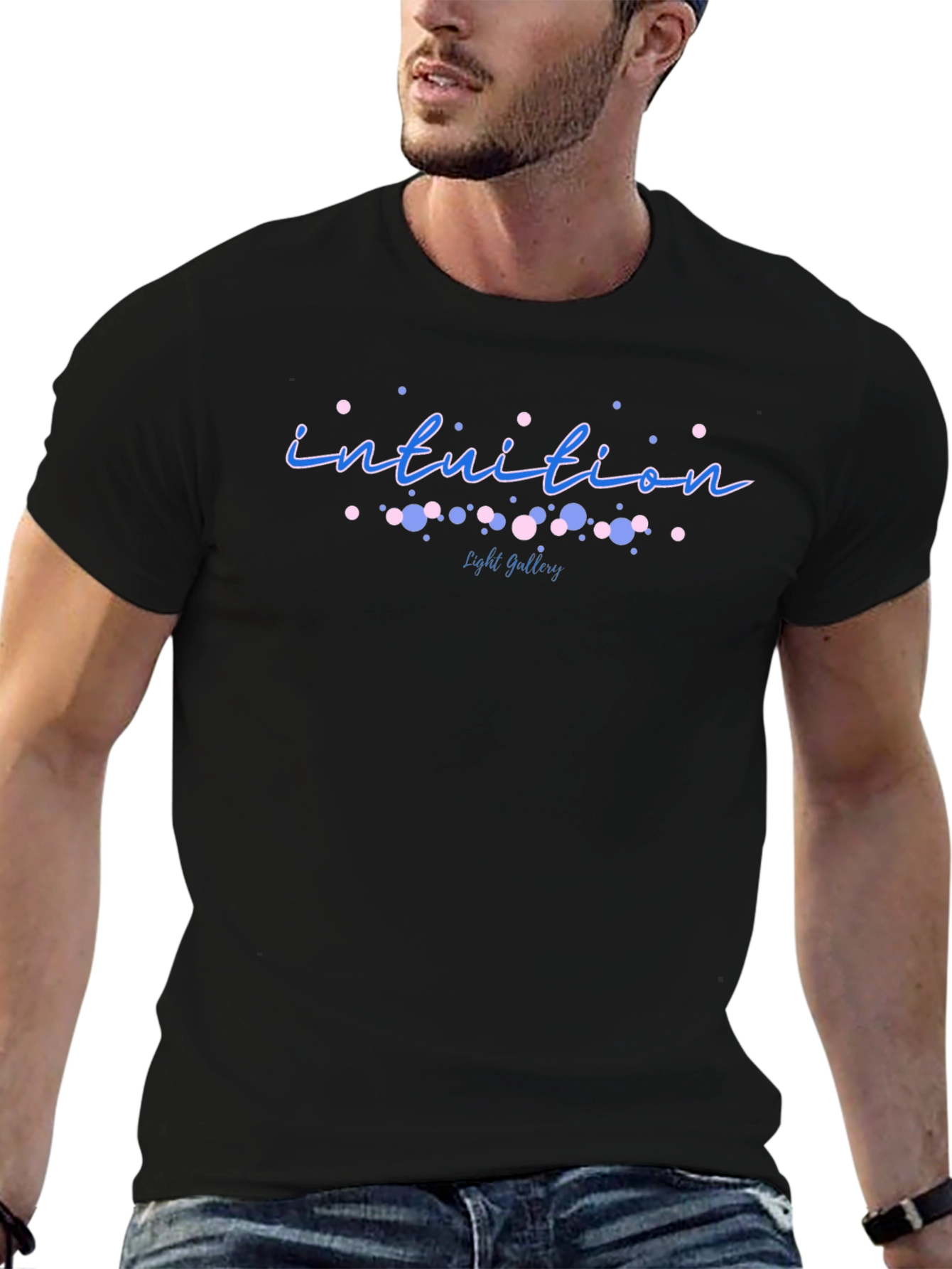 Intuition Graphic Tee - Black Cotton T-Shirt