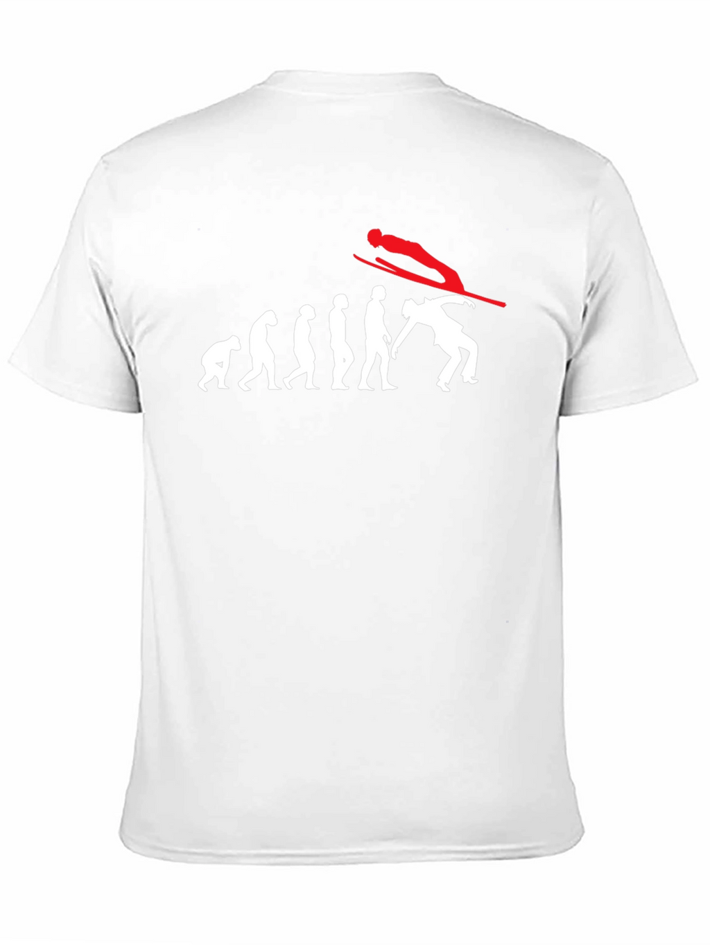 Evolution of Skiing Black T-Shirt