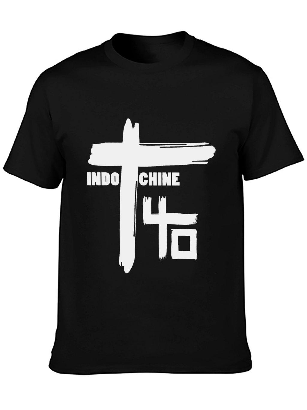 Indochine Band Graphic T-Shirt - Black Cotton Blend Tee