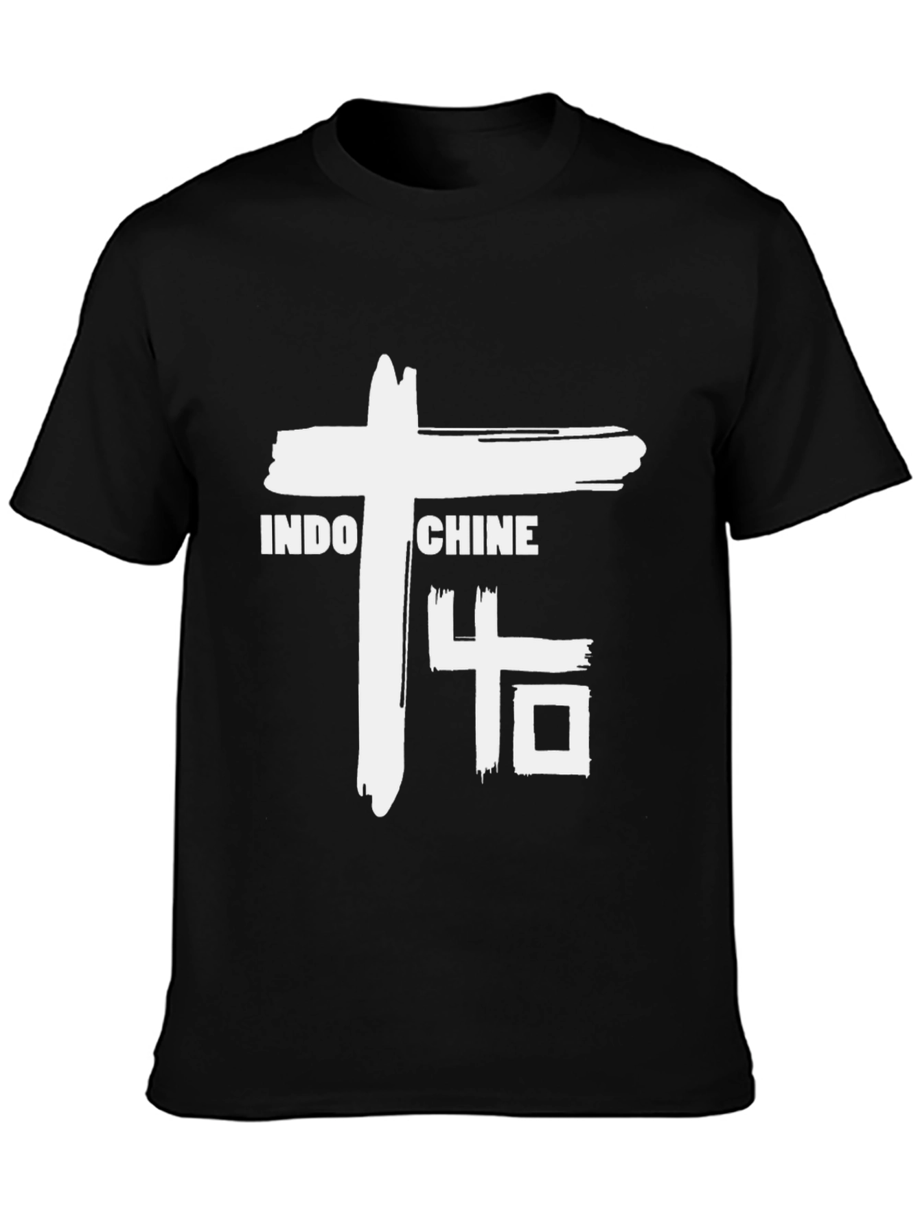 Indochine Band Graphic T-Shirt - Black Cotton Blend Tee