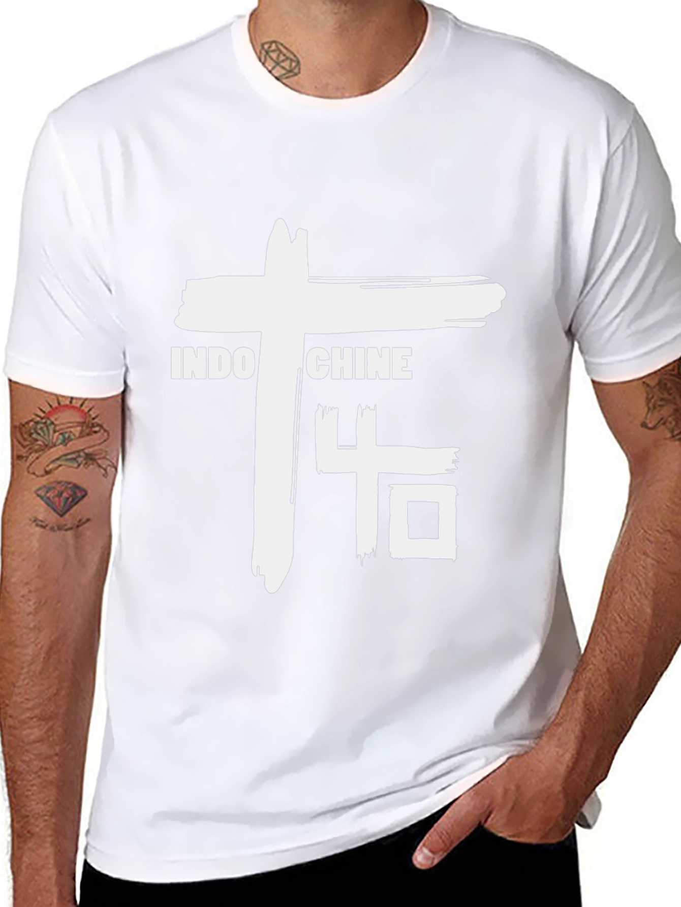 Indochine Band Graphic T-Shirt - Black Cotton Blend Tee