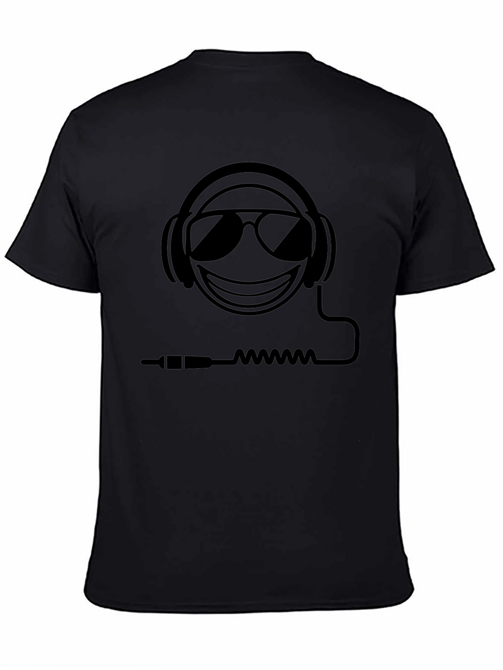 Cool Emoji Headphones T-Shirt - Black Graphic Tee
