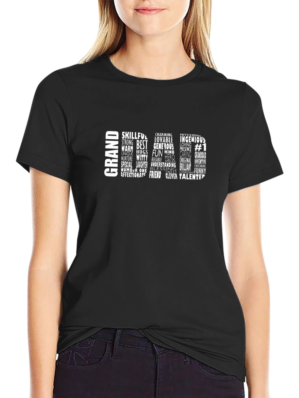 Grandad Word Art T-Shirt - Perfect Gift