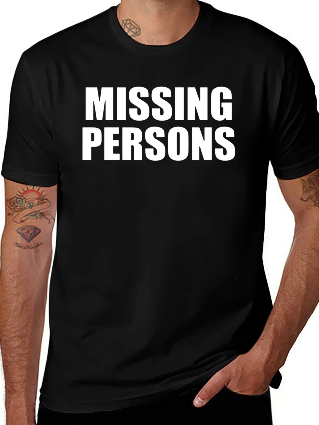 Missing Persons Graphic Tee - Bold Statement T-Shirt