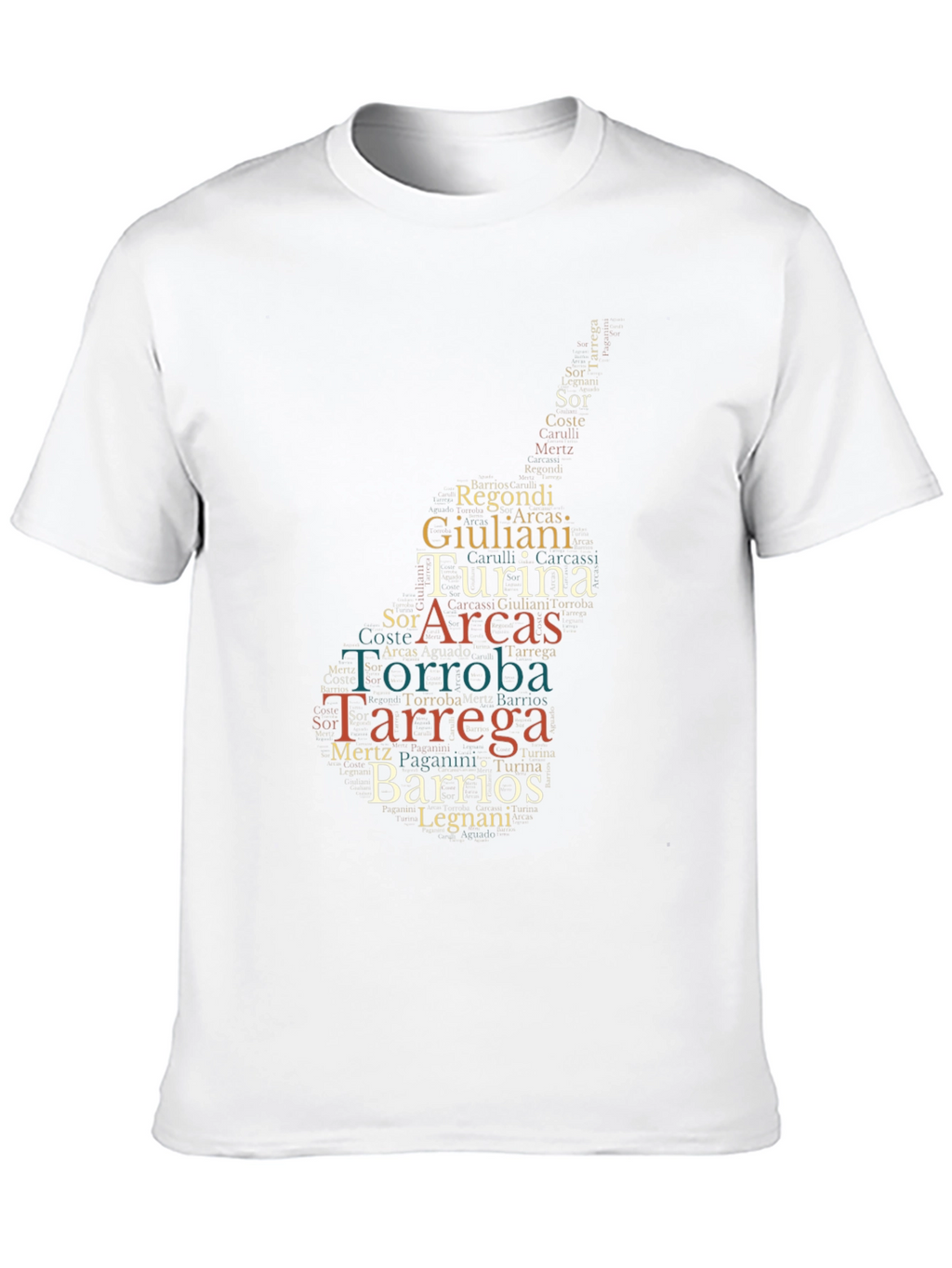 Guitarist Word Cloud T-Shirt