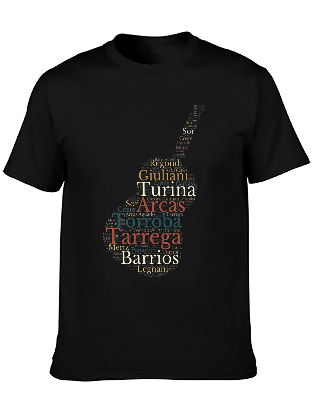 Guitarist Word Cloud T-Shirt