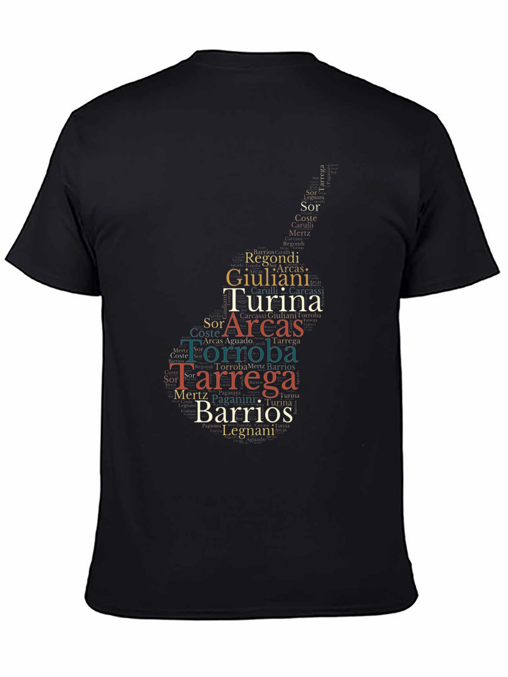 Guitarist Word Cloud T-Shirt
